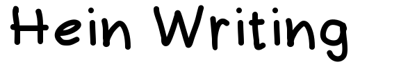 Hein Writing font
