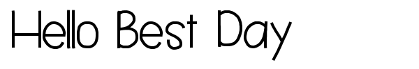 Hello Best Day font preview