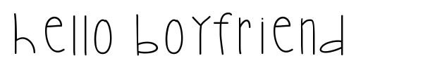 Hello Boyfriend font preview