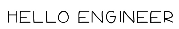 Hello Engineer font preview