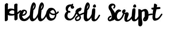 Hello Esli Script font
