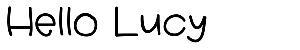 Hello Lucy font preview