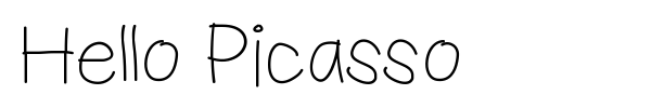 Hello Picasso font preview