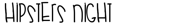 Hipsters Night font