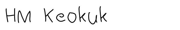 HM Keokuk font preview