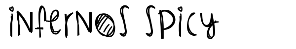 Infernos Spicy font preview
