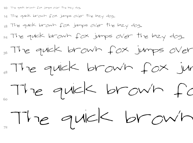 Jackis Handwriting font waterfall