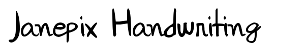 Janepix Handwriting font preview