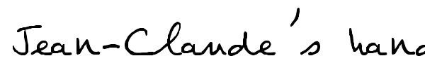 Jean-Claude's hand font