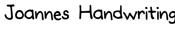 Joannes Handwriting font preview