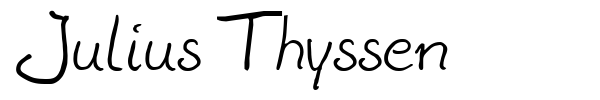 Julius Thyssen font