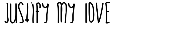 Justify My Love font