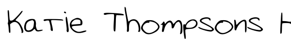 Katie Thompsons Handwriting font
