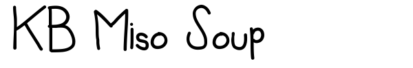 KB Miso Soup font