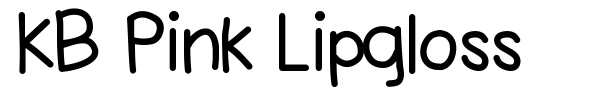 KB Pink Lipgloss font preview
