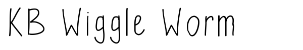 KB Wiggle Worm font preview