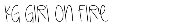 KG Girl On Fire font preview