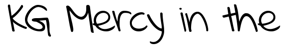 KG Mercy in the Morning font preview