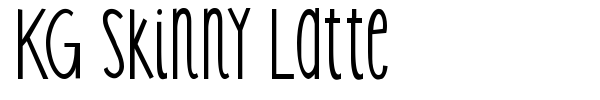 KG Skinny Latte font preview