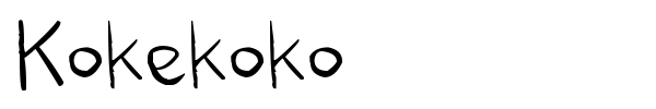 Kokekoko font