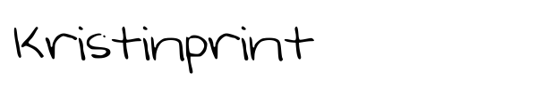 Kristinprint font