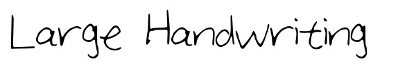 Large Handwriting font preview