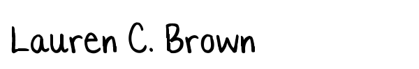 Lauren C. Brown font