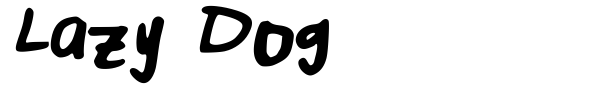 Lazy Dog font preview