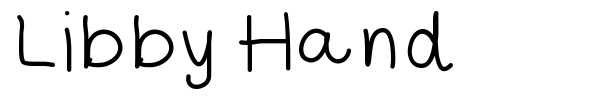 Libby Hand font
