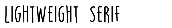 Lightweight Serif font