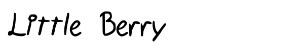 Little Berry font preview