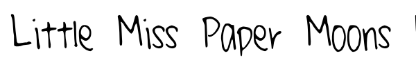 Little Miss Paper Moons Handwriting font preview
