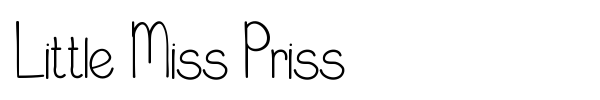 Little Miss Priss font