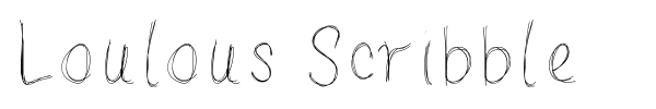 Loulous Scribble font preview