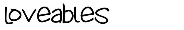 Loveables font preview