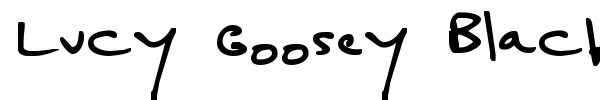 Lucy Goosey Black font