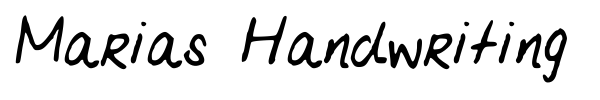 Marias Handwriting font preview