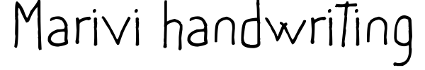 Marivi handwriting font
