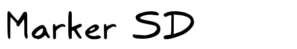 Marker SD font