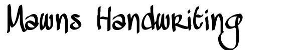 Mawns Handwriting font