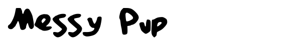 Messy Pup font preview