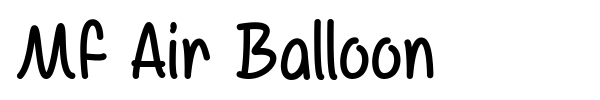 Mf Air Balloon font