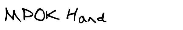 MPOK Hand font