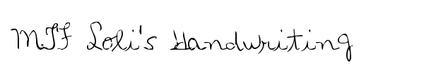 MTF Loli's Handwriting font
