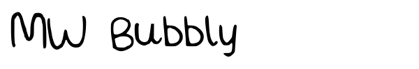 MW Bubbly font