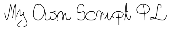 My Own Script PL font