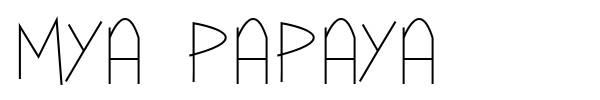 Mya Papaya font