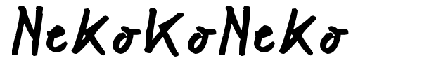 NekoKoNeko font preview