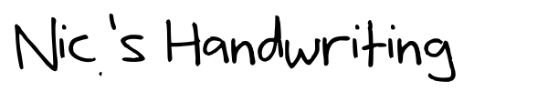 Nic's Handwriting font