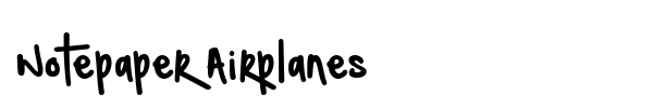 Notepaper Airplanes font